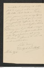 Nachlass Franz Steindachner, Brief von Christophe Bellotti an Franz Steindachner (11.05.1881), Inv.Nr. 32.05, Seite 2